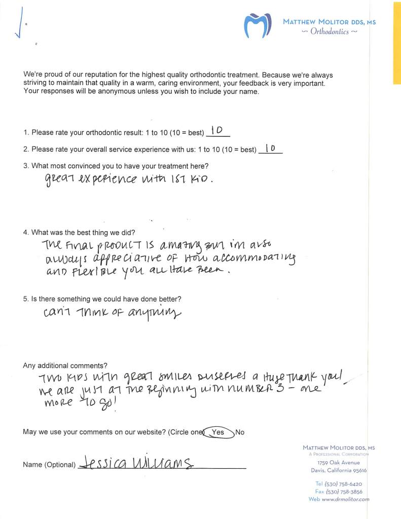 written patient testimonial